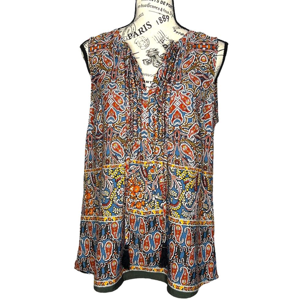 Pale Sky (M) Marcelle Tie Neck Top - Stitch Fix Daniel Rainn Keyhole Blouse
